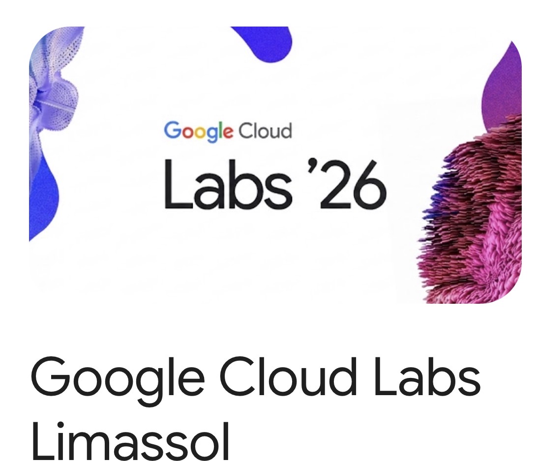 Google Cloud Labs Limassol event branding